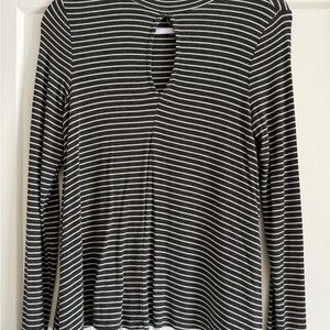 SO Monochrome Striped Long Sleeve Tee